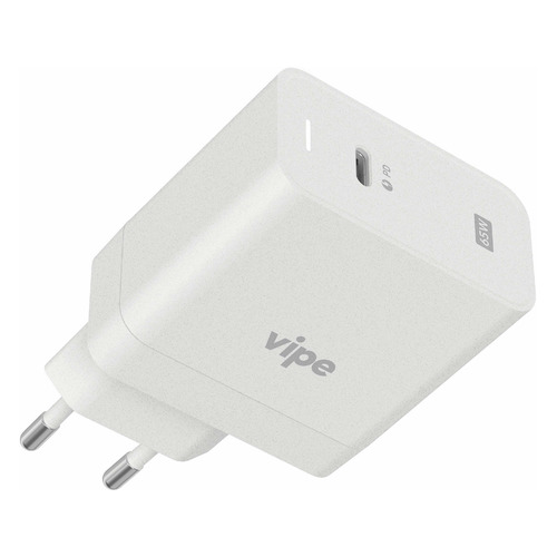 фото Сетевое зарядное устройство vipe 65w, usb type-c, 3a, белый noname