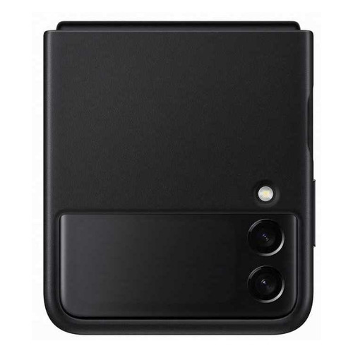 фото Чехол (клип-кейс) samsung leather cover, для samsung galaxy z flip3, черный [ef-vf711lbegru]