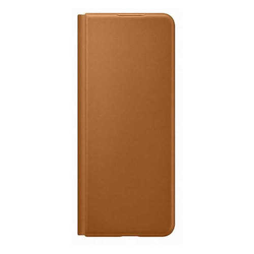 фото Чехол (флип-кейс) samsung leather flip cover, для samsung galaxy z fold3, коричневый [ef-ff926laegru]