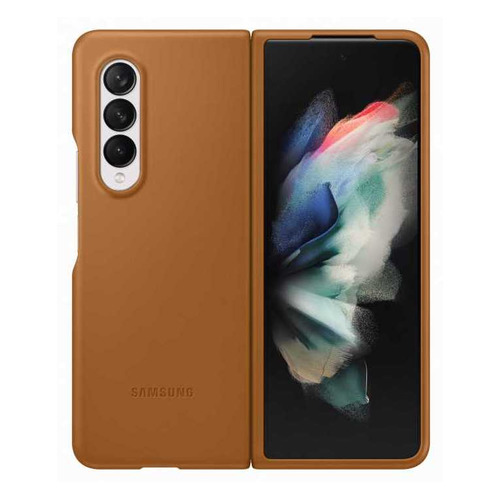 

Чехол (клип-кейс) Samsung Leather Cover, для Samsung Galaxy Z Fold3, коричневый [ef-vf926laegru], Leather Cover