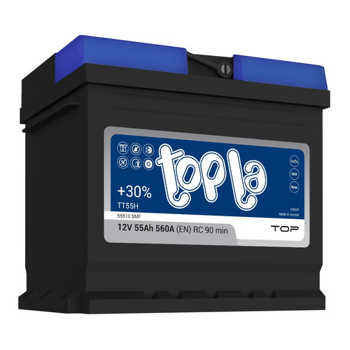 

Аккумулятор автомобильный TOPLA TT55H 55Ач 560A [118655], TT55H