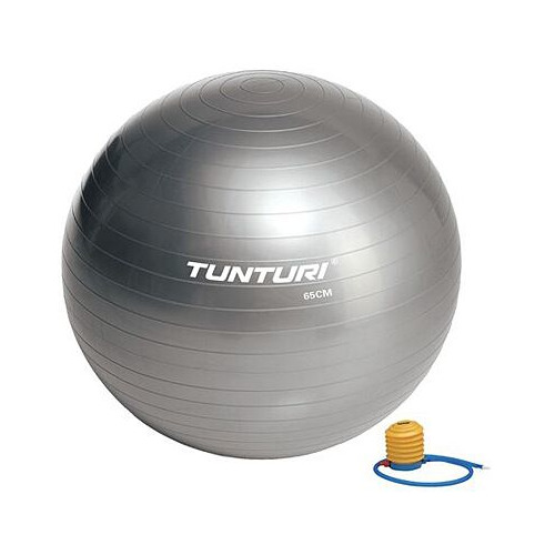 

Фитбол Tunturi Gymball ф.:круглый d=65см серый/белый (14TUSFU278), Gymball