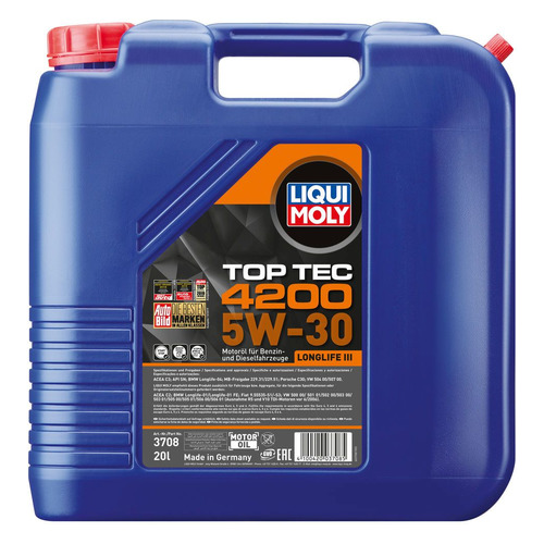 фото Моторное масло liqui moly top tec 4200 5w-30 20л. синтетическое [3708]