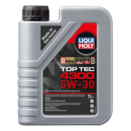 фото Моторное масло liqui moly top tec 4300 5w-30 1л. синтетическое [8030]