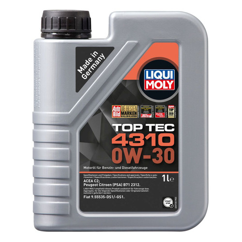 фото Моторное масло liqui moly top tec 4310 0w-30 1л. полусинтетическое [2361]