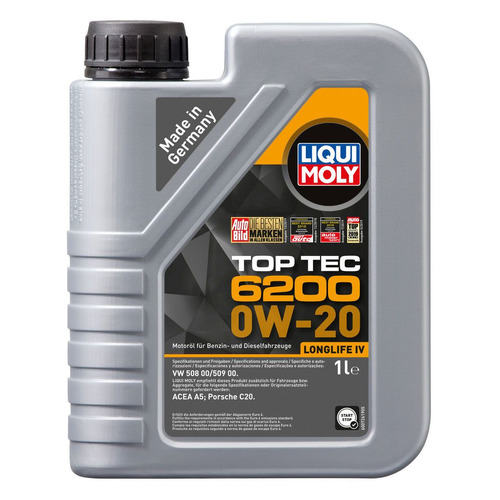 фото Моторное масло liqui moly top tec 6200 0w-20 1л. синтетическое [20787]