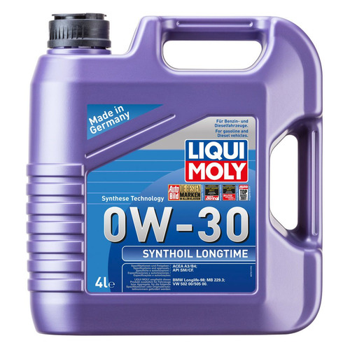 фото Моторное масло liqui moly synthoil longtime 0w-30 4л. синтетическое [7511]