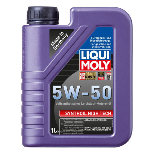 фото Моторное масло liqui moly synthoil high tech 5w-50 1л. синтетическое [9066]