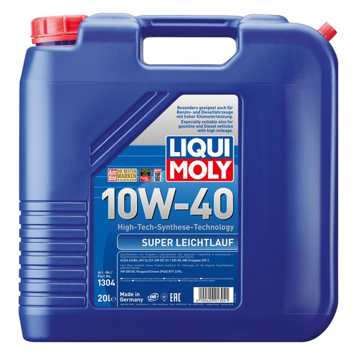 фото Моторное масло liqui moly super leichtlauf 10w-40 20л. синтетическое [1304]