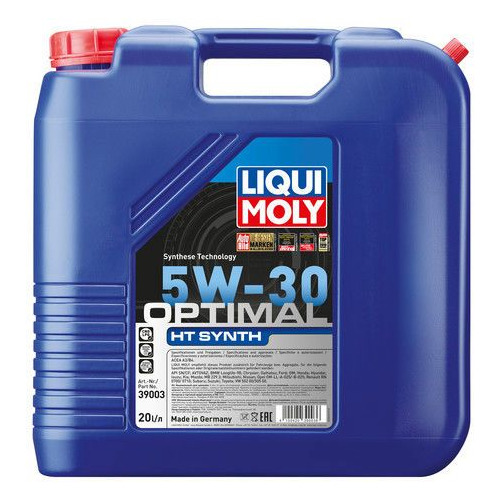 фото Моторное масло liqui moly optimal ht synth 5w-30 20л. синтетическое [39003]