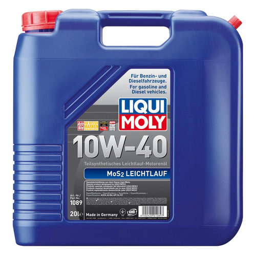 фото Моторное масло liqui moly mos2 leichtlauf 10w-40 20л. полусинтетическое [1089]