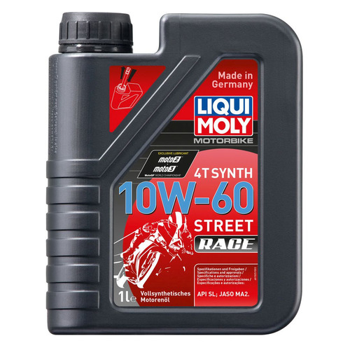 фото Моторное масло liqui moly motorbike 4t synth street race 10w-60 1л. синтетическое [1525]