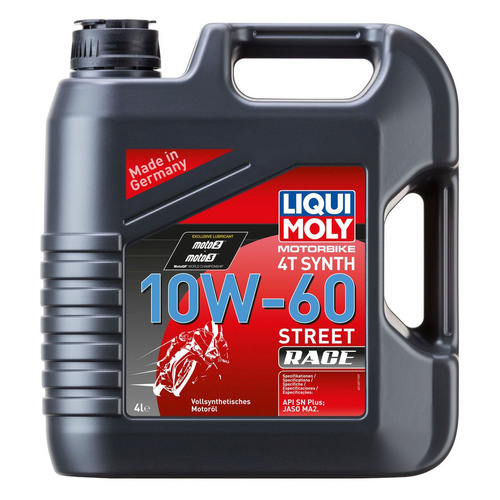 фото Моторное масло liqui moly motorbike 4t synth street race 10w-60 4л. синтетическое [1687]