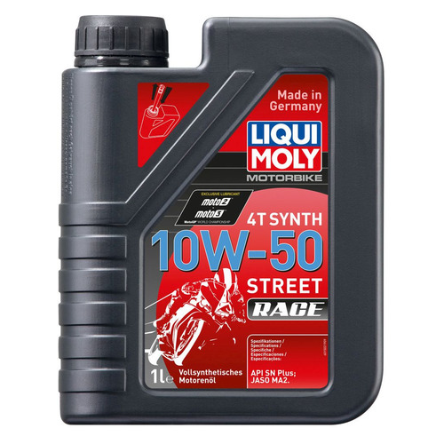 фото Моторное масло liqui moly motorbike 4t synth street race 10w-50 1л. синтетическое [3982]