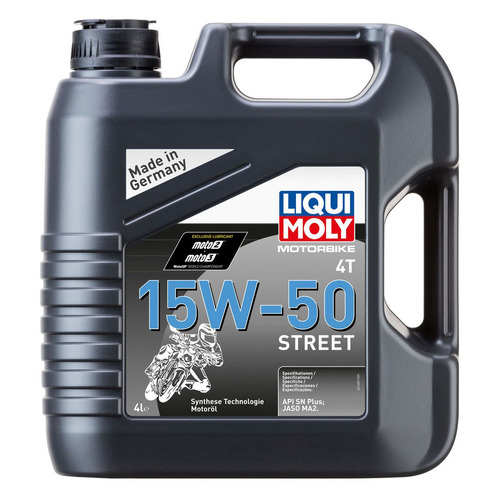 фото Моторное масло liqui moly motorbike 4t street 15w-50 4л. синтетическое [1689]