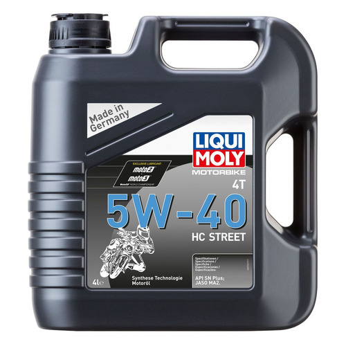 фото Моторное масло liqui moly motorbike 4t hc street 5w-40 4л. синтетическое [20751]