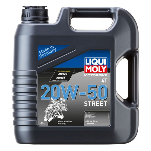 фото Моторное масло liqui moly motorbike 4t street 20w-50 4л. минеральное [1696]