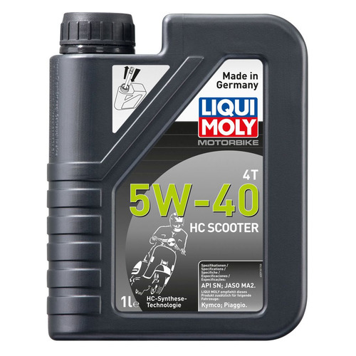 фото Моторное масло liqui moly motorbike 4t hc scooter 5w-40 1л. синтетическое [20829]