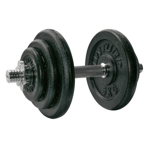 фото Гантель tunturi dumbbells 1гант. 20кг без покр. серебристый/черный (14tuscl236)