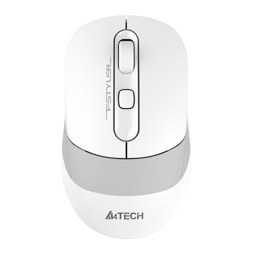 фото Мышь a4tech fstyler fb10c, оптическая, беспроводная, usb, белый и серый [fb10c grayish white]