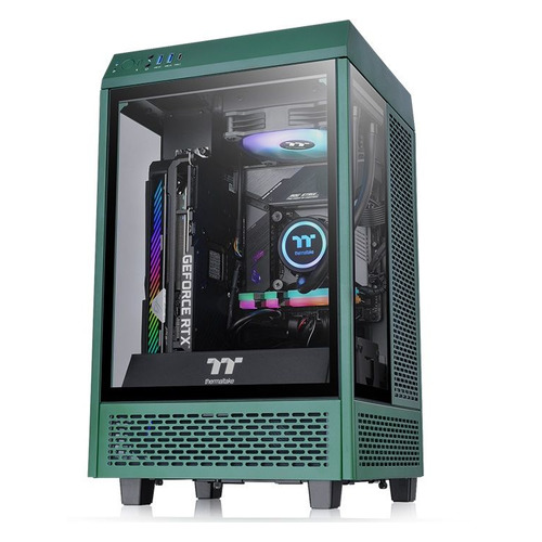 

Корпус miniITX Thermaltake The Tower 100 Racing Green, Mini-Tower, без БП, черный [ca-1r3-00scwn-00], The Tower 100 Racing Green