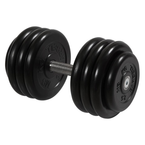 фото Гантель mb barbell mb-fdbm-b36 1гант. 36кг обрезин. серебристый/черный