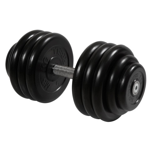 фото Гантель mb barbell mb-fdbm-b38,5 1гант. 38.5кг обрезин. серебристый/черный