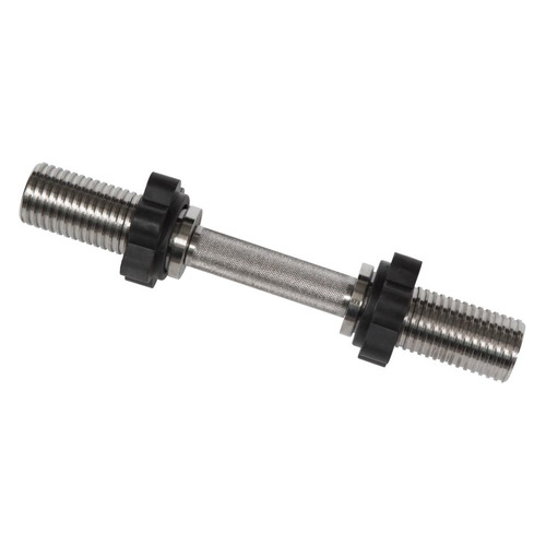 Гриф гантельный MB BARBELL MB-BarM50-M490B, прямой, замки в комплекте, хром гриф штанги mb barbell длина 2200 мм гладкая втулка 50 мм до 180 кг хромированный mb barm50 2200l