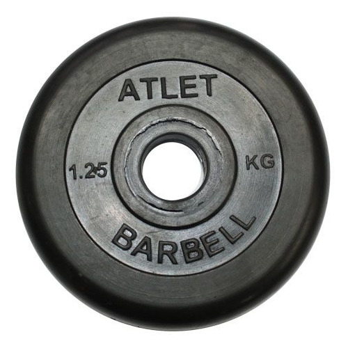 

Диск Mb Barbell MB-AtletB26-1,25 для штанги обрезин. 1.25кг черный, MB-AtletB26-1,25