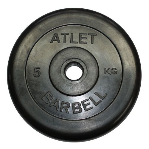 

Диск Mb Barbell MB-AtletB26-5 для штанги обрезин. 5кг черный, MB-AtletB26-5