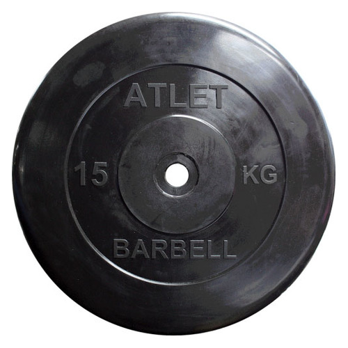 

Диск Mb Barbell MB-AtletB31-15 для штанги обрезин. 15кг черный, MB-AtletB31-15