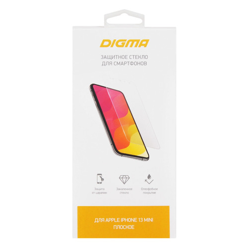 

Защитное стекло для экрана Digma DGG1AP13MA для Apple iPhone 13 mini прозрачная, 1 шт, DGG1AP13MA