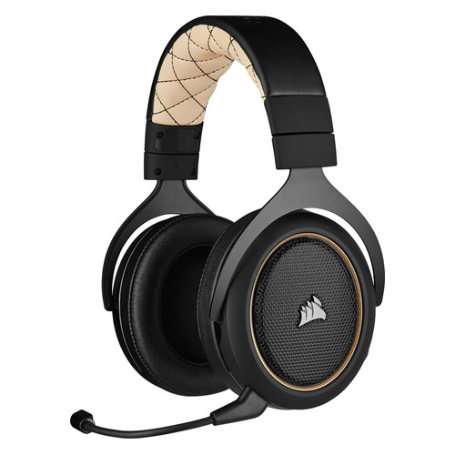 

Гарнитура игровая Corsair HS70 Pro, для ПК и игровых консолей, накладные, радио, черный матовый / бежевый [ca-9011210-eu], HS70 Pro