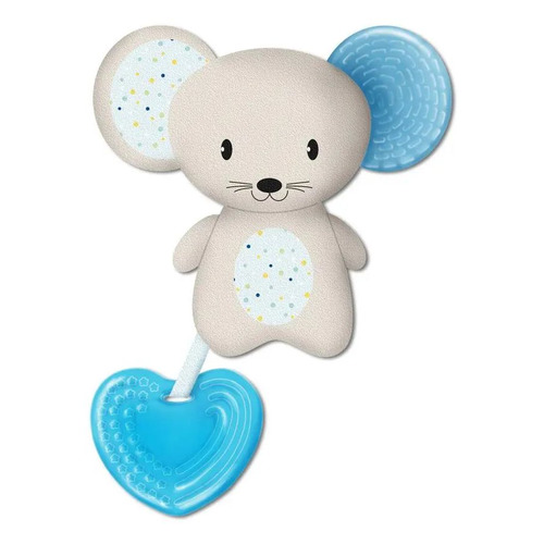 

Прорезыватель для зубов Chicco Fresh Friends пластик голубой/белый (от 3 мес), Fresh Friends