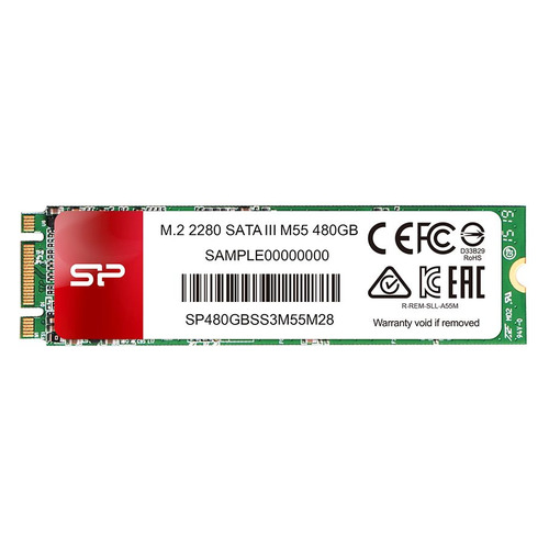 

SSD накопитель Silicon Power M55 SP480GBSS3M55M28 480ГБ, M.2 2280, SATA III, SP480GBSS3M55M28