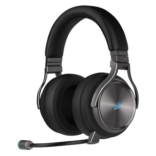 

Гарнитура игровая Corsair Virtuoso RGB, для ПК и игровых консолей, накладные, радио, черный матовый [ca-9011180-eu], Virtuoso RGB