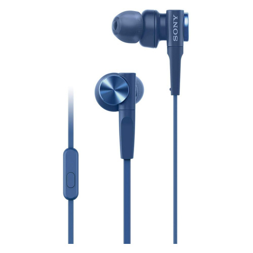 

Гарнитура Sony MDR-XB55AP, 3.5 мм, вкладыши, синий [mdrxb55apl.e], MDR-XB55AP
