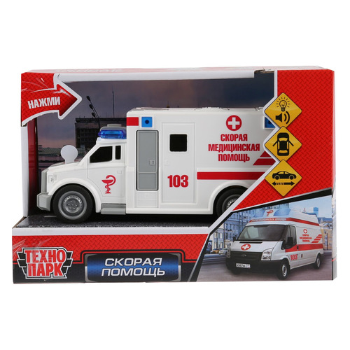 

Игрушка Технопарк Скорая помощь, машинка [wy670-wh], Белый, Скорая помощь