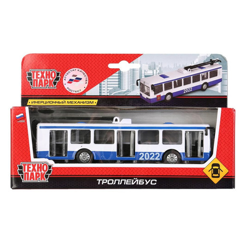 

Игрушка Технопарк Троллейбус, городской транспорт [sb-16-65wb], Белый, Троллейбус