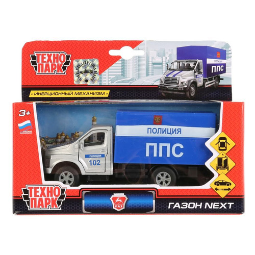 

Игрушка Технопарк ГАЗон Next, полицейская машина [sb-18-17-p-wb], Синий, ГАЗон Next