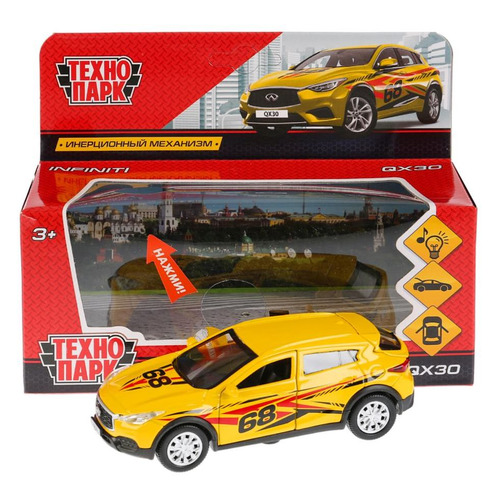

Игрушка Технопарк Infiniti QX30, спортивная машина [qx30-s-sl], Желтый, Infiniti QX30