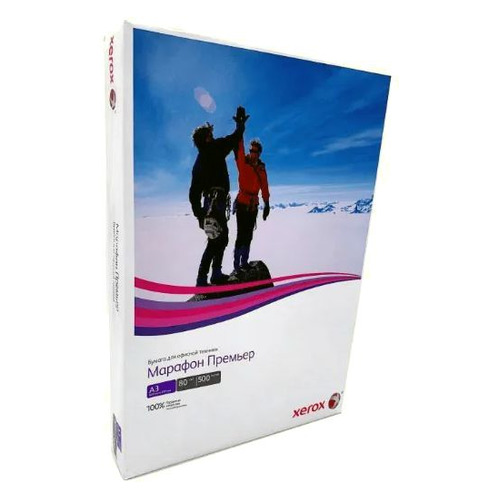 

Бумага Xerox Марафон, A3, 80г/м2, 500л, общего назначения(офисная), белый [450l91721] 5 шт./кор., Марафон