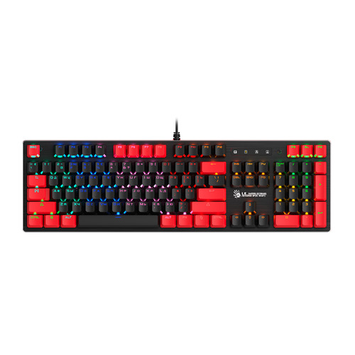 

Клавиатура A4TECH Bloody B820N, USB, черный + красный [b820n ( black + red)], Bloody B820N