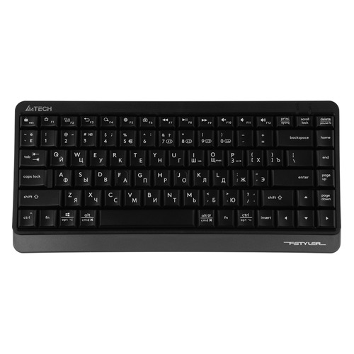 

Клавиатура A4TECH Fstyler FBK11, USB, Bluetooth/Радиоканал, черный серый [fbk11 grey], Fstyler FBK11