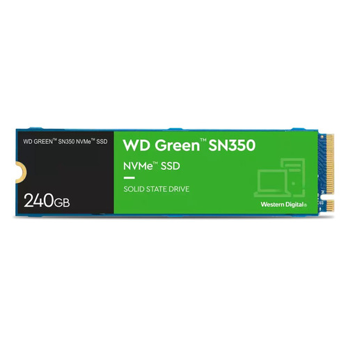 

SSD накопитель WD Green SN350 WDS240G2G0C 240ГБ, M.2 2280, PCI-E x4, NVMe, WDS240G2G0C