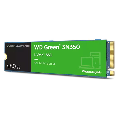 

SSD накопитель WD Green SN350 WDS480G2G0C 480ГБ, M.2 2280, PCI-E x4, NVMe, WDS480G2G0C