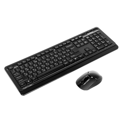 фото Комплект (клавиатура+мышь) a4tech fstyler fg1012, usb, беспроводной, черный [fg1012 black]