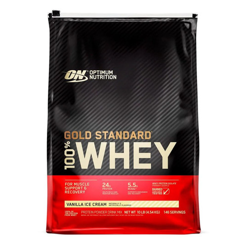 

Протеин OPTIMUM NUTRITION Gold Standard 100% Whey, порошок, 4.54кг, ванильный крем [on39], Gold Standard 100% Whey