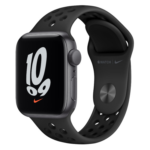 фото Смарт-часы apple watch se 2021 nike, 40мм, серый космос / антрацитовый/черный [mkq33ru/a]