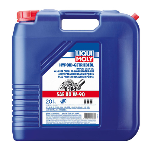 фото Масло трансмиссионное минеральное liqui moly hypoid-getriebeoil, 80w-90, 20л [1048]